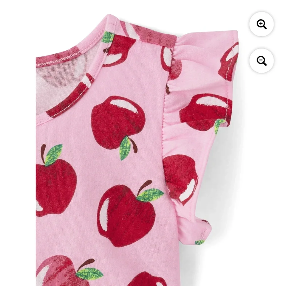 The Children’s Place Toddler Girls Red Apple Dress Size 5T NWT